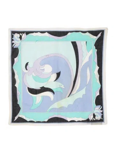 Pre-owned Pucci Printed Scarf In Blue