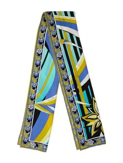 Pre-owned Pucci Printed Scarf In Blue