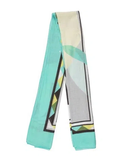 Pre-owned Pucci Printed Scarf In Blue