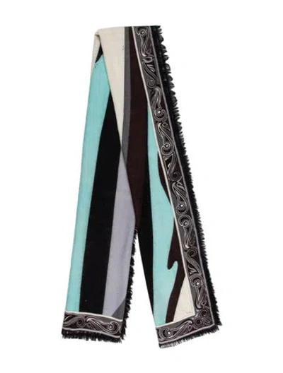 Pre-owned Pucci Printed Scarf In Blue