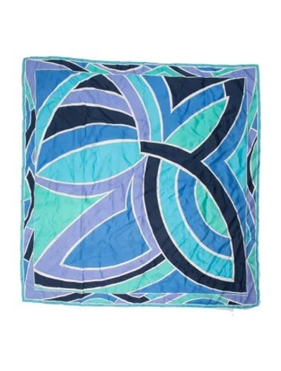 Pre-owned Pucci Printed Scarf In Blue