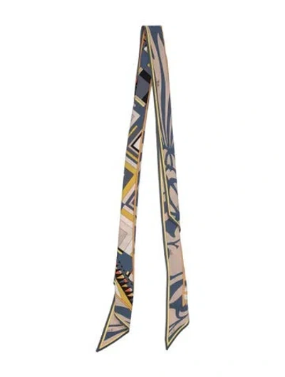 Pre-owned Pucci Printed Scarf In Blue