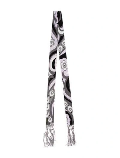 Pre-owned Pucci Printed Scarf In Gray