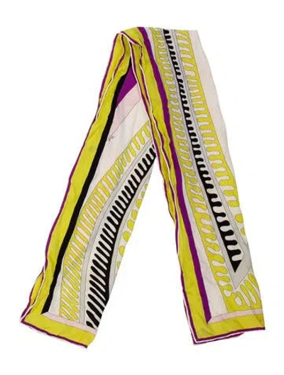 Pre-owned Pucci Printed Scarf In Green