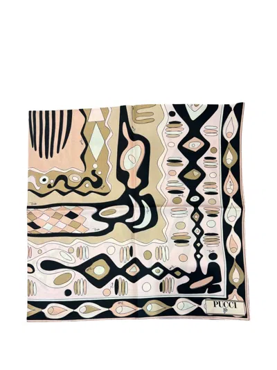 Pucci Printed Scarf In Metallic