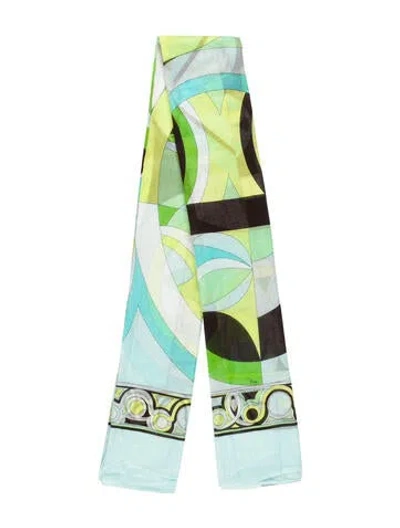 Pre-owned Pucci Printed Scarf In Multi