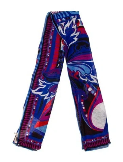 Pre-owned Pucci Printed Scarf In Multi