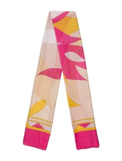 Pre-owned Pucci Printed Scarf In Pink