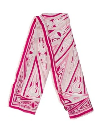 Pre-owned Pucci Printed Scarf In Pink