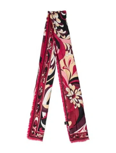 Pre-owned Pucci Printed Scarf In Pink