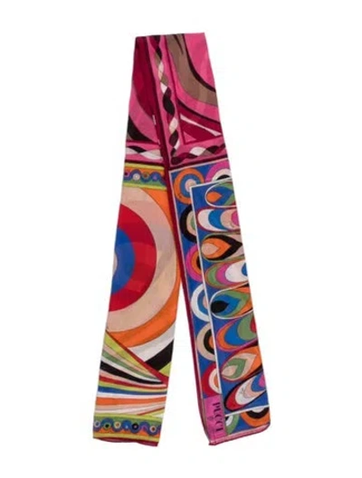 Pre-owned Pucci Printed Scarf In Pink