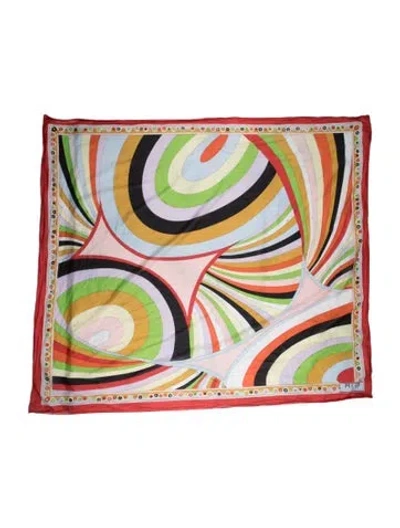 Pre-owned Pucci Printed Scarf In Red