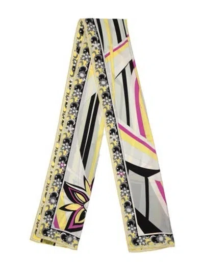 Pre-owned Pucci Printed Scarf In Yellow