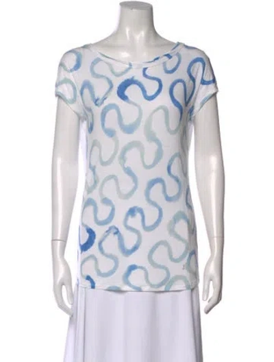 Pre-owned Pucci Printed Scoop Neck T-shirt In Multi