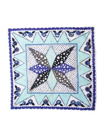 Pre-owned Pucci Printed Shawl In Blue