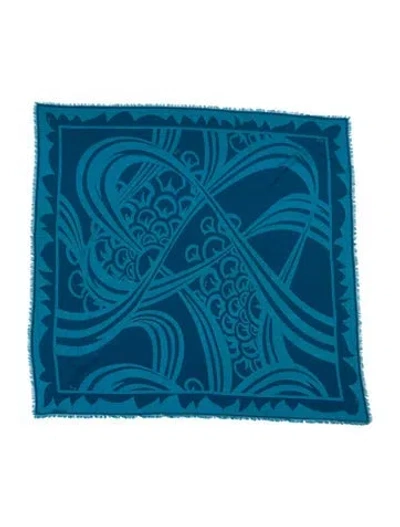 Pre-owned Pucci Printed Shawl In Blue