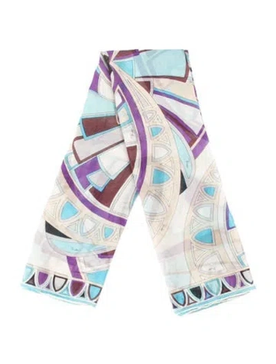 Pre-owned Pucci Printed Shawl In Purple