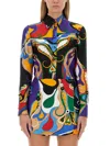 Pucci Printed Silk Shirt With Classic Collar In Multicolour