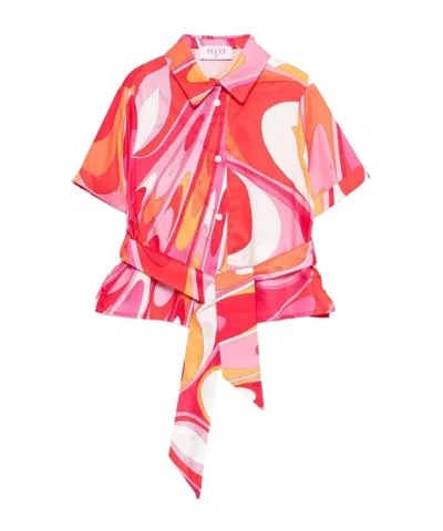 Pucci Printed Shirt In Pink