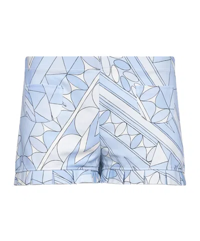 Pucci Printed Shorts In Blue