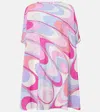 Pucci Printed Silk Crêpe De Chine Kaftan In Pink