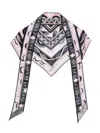 Pucci Printed Silk Twill Triangle Scarf In Purple