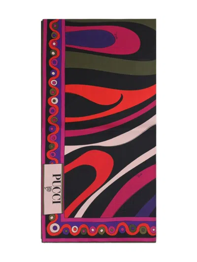 Pucci Abstract-print Silk Scarf In Multi