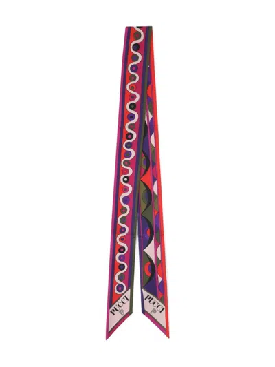 Pucci Printed Silk Foulard In Multi