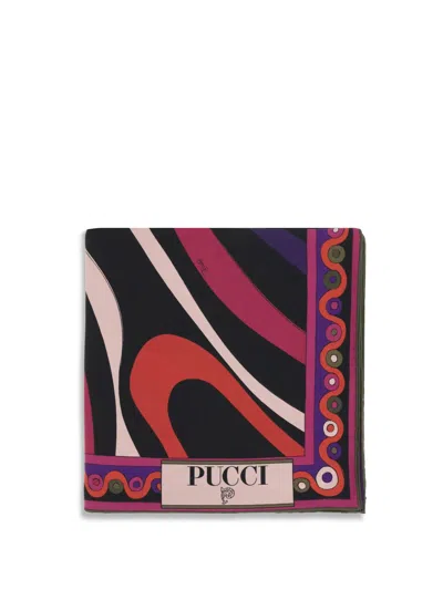 Pucci Printed Silk Foulard In Multi