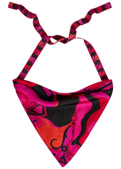 Pucci Printed Silk Headscarf In Multi