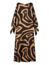 Pucci Printed Silk Kaftan In Black