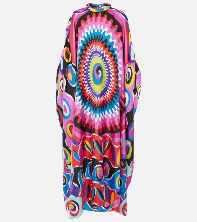 Pucci 印花真丝罩衫裙 In Multicoloured