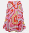 Pucci Marble Print Tunic Dress In Pink