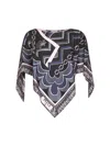 Pucci Printed Silk Kaftan Top In Black