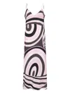Pucci Printed Silk Long Dress In Multi
