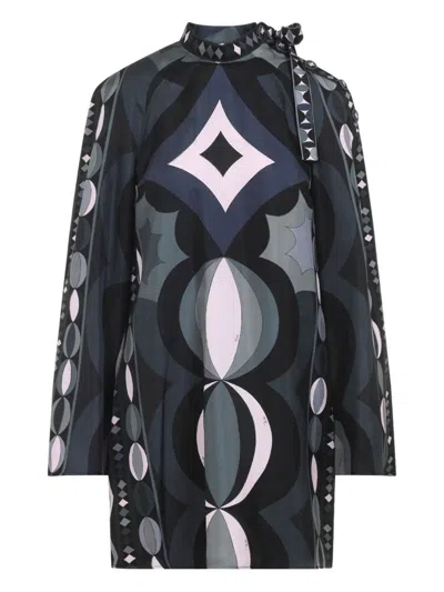 PUCCI PUCCI PRINTED SILK MAXI DRESS