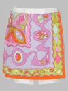 Pucci Printed Silk Mini Skirt In Multi