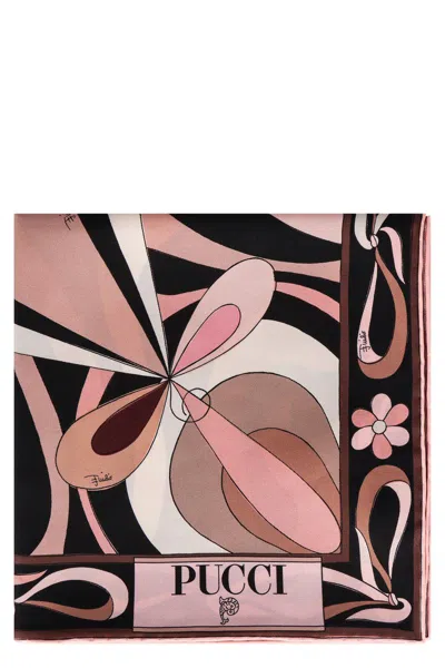 Pucci Marmo-print Silk Scarf In Pink