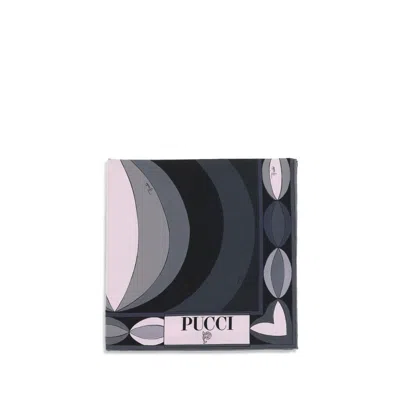 Pucci Printed Silk Scarf In Black