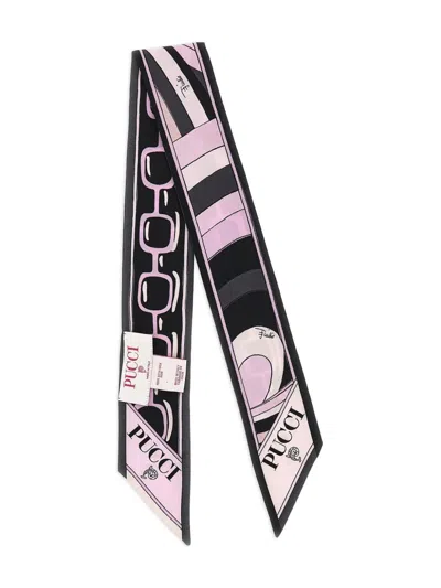 PUCCI IRIDE ISTRICE-PRINT SILK TWILL SCARF