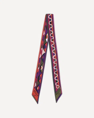Pucci Geometric-print Twill Scarf In Multi