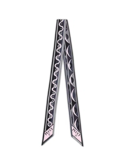 Pucci Printed Silk Scarf In Black