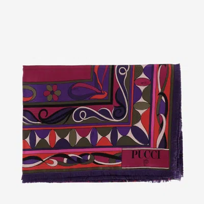 Pucci Printed Silk Scarf In Multi