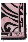 Pucci Marmo-print Scarf In Pink