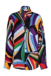 Pucci Vibrant Printed Silk Shirt In Multicolor