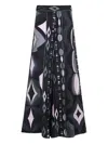 Pucci Geometric High Waist Wide Leg Trousers In Black