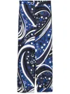 Pucci Fontane-print Silk Trousers In Blue