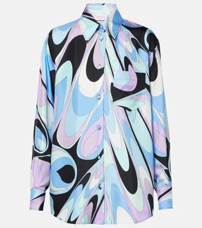 PUCCI PRINTED SILK TWILL PAJAMA SHIRT