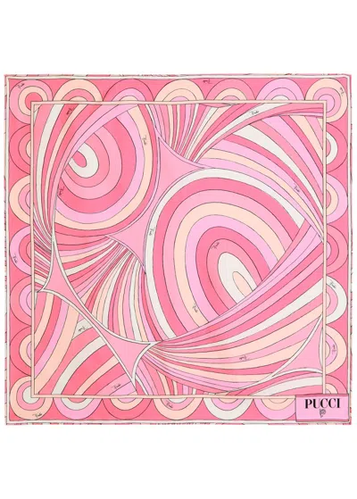 Pucci Printed Silk-twill Scarf In Multi