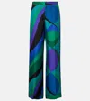 Pucci Silk Straight Trousers In Multi